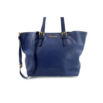 Miu Miu Shopping Leder Blau