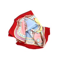 Hermes Foulard Camails Red and Multicolor Silk