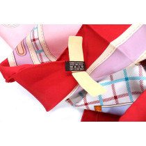 Hermes Foulard Camails Seta Rossa e Multicolor