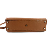 Fendi Peekaboo Cuir Martelé Marron