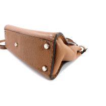 Fendi Peekaboo Pelle Martellata Marrone