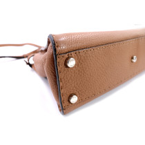 Fendi Peekaboo Brown Textured Leather