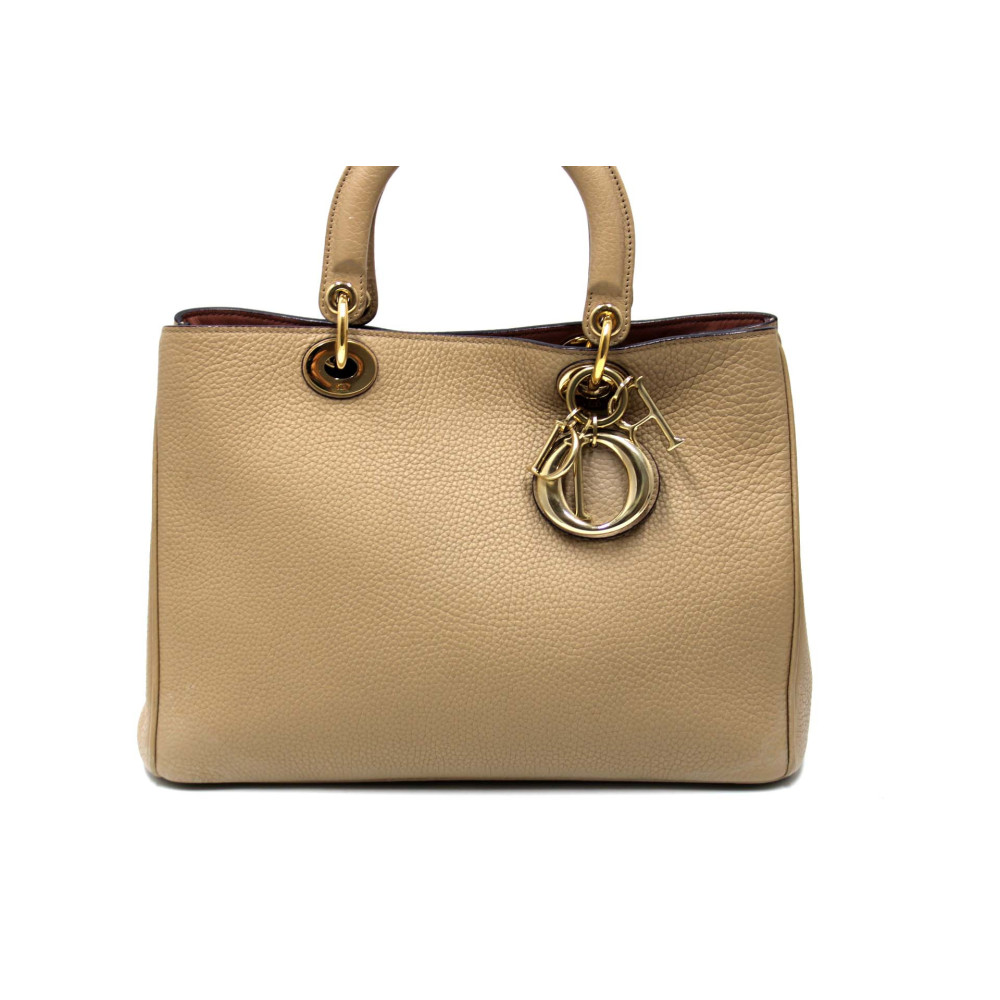Dior Diorissimo Beige Leather