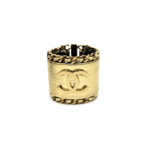 Chanel Manchette Pelle e Metallo Oro