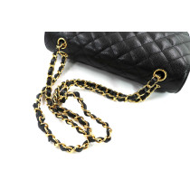 Chanel Classic 11.12 Schwarzes Kaviarleder