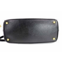 Prada Galleria Black and Grey Leather