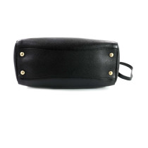 Prada Black Leather Shopping Bag