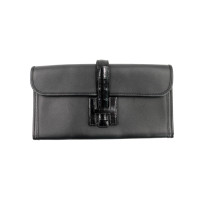 Hermes Jige Leather and Black Croc