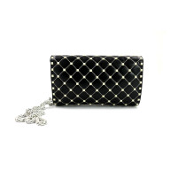 Valentino Spike Pochette Cuir Noir