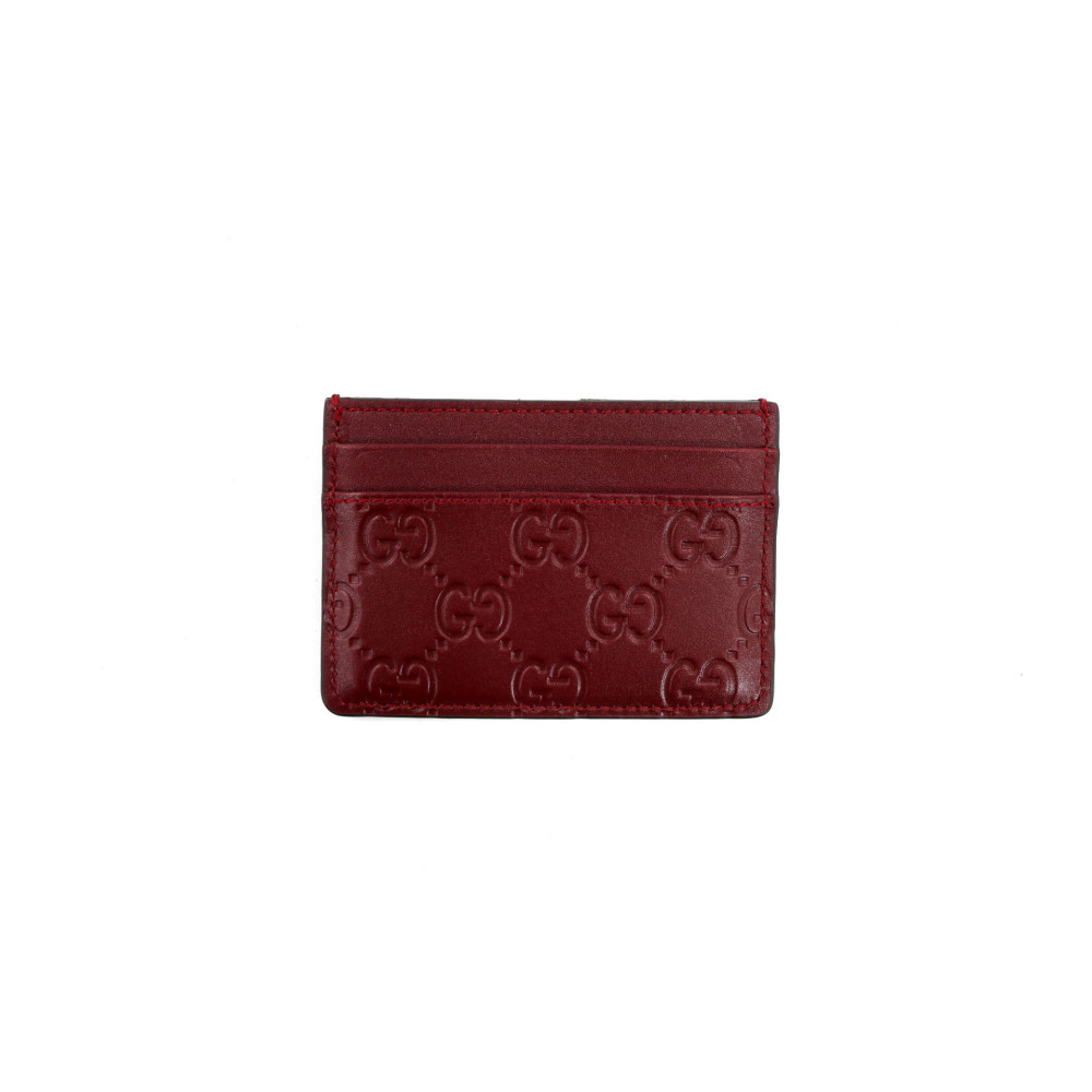 Gucci Portacarte Pelle Bordeaux