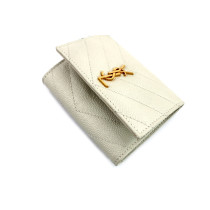 Saint Laurent White Leather Keychain