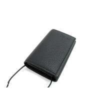 Saint Laurent Porte-clés en Cuir Noir