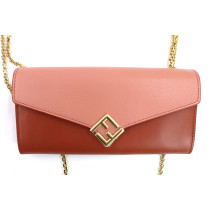 Fendi Woc Cuir Rose et Rouge