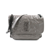 Saint Laurent Niki Gray Leather