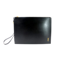 Saint Laurent Cassandre Zip Up Pelle Nera