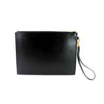 Saint Laurent Cassandre Zip Up Pelle Nera