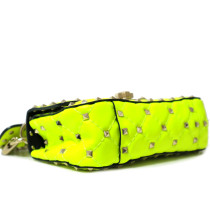 Valentino Rockstud Pelle Giallo Fluo