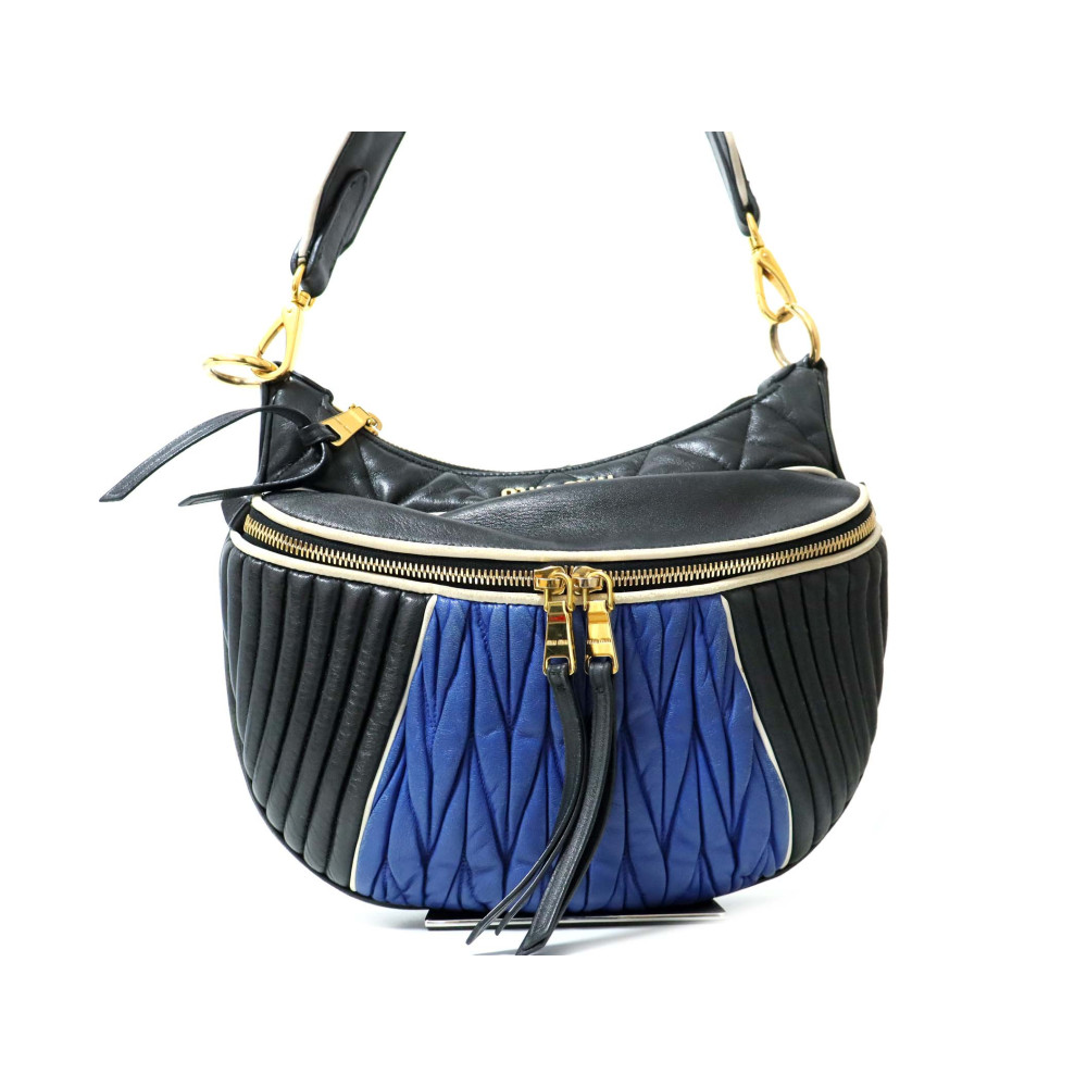Miu Miu Black Rider Schwarzes Leder