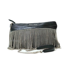 Miu Miu Sac Bandoulière Cuir Noir