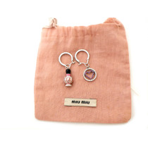Miu Miu Multicolor Metal and Enamel Earrings