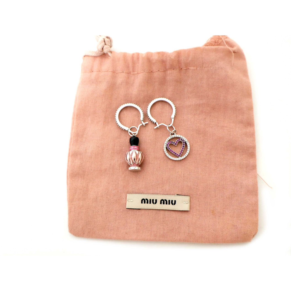 Boucles d'Oreilles Miu Miu Métal et Émail Multicolore