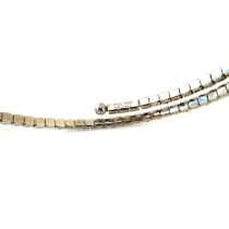 Miu Miu Halskette Metall und Strass Silber