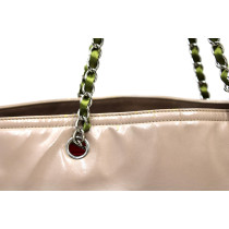 Chanel Shopping Pelle e Vernis Cipria