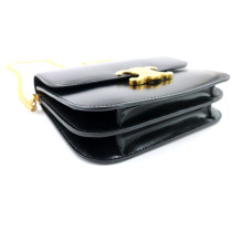 Celine Triomphe Schwarzes Leder