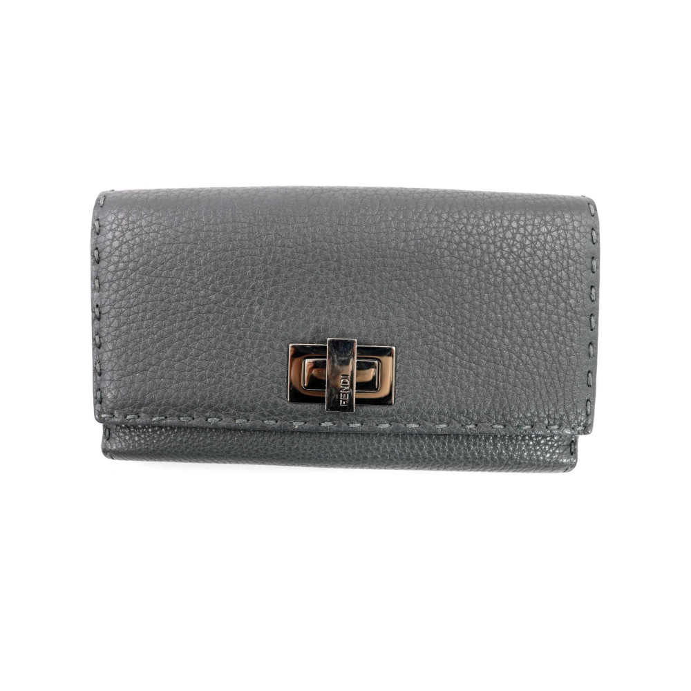Fendi Portafoglio Pelle Grigia