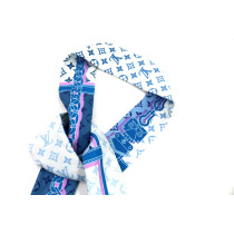 Louis Vuitton Blue Silk Bandeau