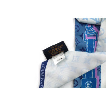 Louis Vuitton Seidenband Blau