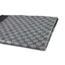 Gucci Black, Grey and Lurex Wool Scarf