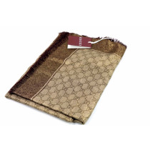 Gucci Schal aus Wolle Gold und Bordeaux