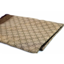 Gucci Écharpe Laine Or et Bordeaux