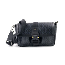 Dior Flap Messenger Schwarzes Leder