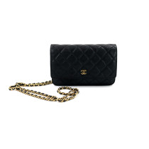 Chanel Wallet On Chain Schwarzes Caviar-Leder