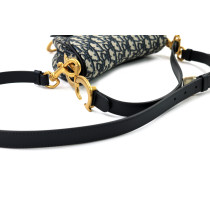 디올 숄더백 새들 자카드 디올 오블리크 블루