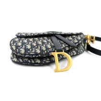 Dior Oblique Blue Jacquard Saddle Shoulder Bag