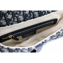 Dior Oblique Blue Jacquard Saddle Shoulder Bag