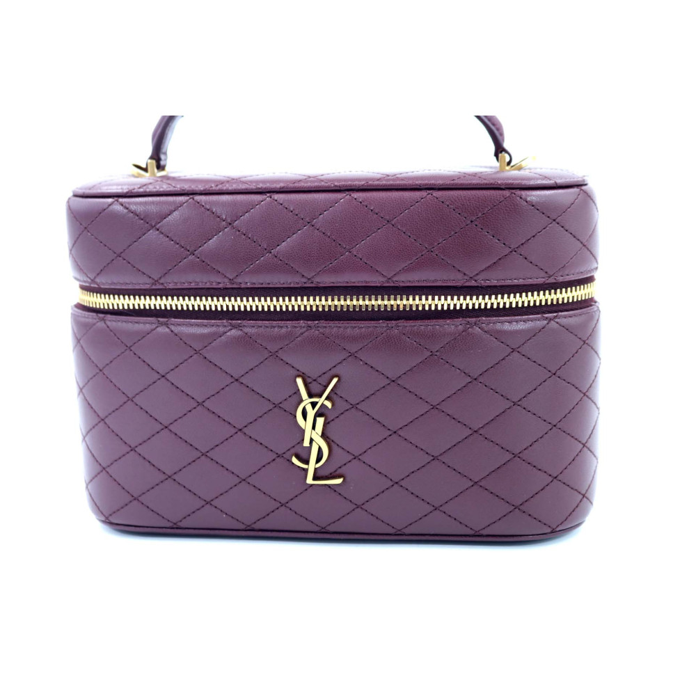 Saint Laurent Gaby Vanity Grande in Pelle di Agnello Rouge Cabernet