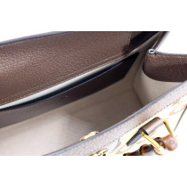 Gucci Diana Bamboo Medium Shopping Bag GG Jumbo Beige