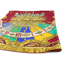 Hermès Foulard en Soie Rouge et Jaune