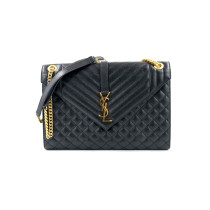 Saint Laurent Sac Satch L Leder Schwarz