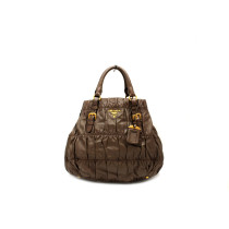 Prada Gauffre Leather Taupe