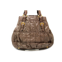 Prada Gauffre Leather Taupe