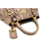 Prada Gauffre Cuir Taupe