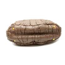 Prada Gauffre Leather Taupe