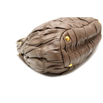 Prada Gauffre Leather Taupe