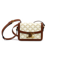 Celine Triomphe Leinen Hellbeige