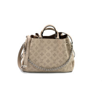 Louis Vuitton Tote Bella Leder Grau Galet